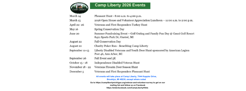 2026 Event Calendar