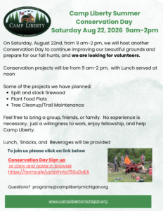 Camp Liberty Conservation Day Summer 2026